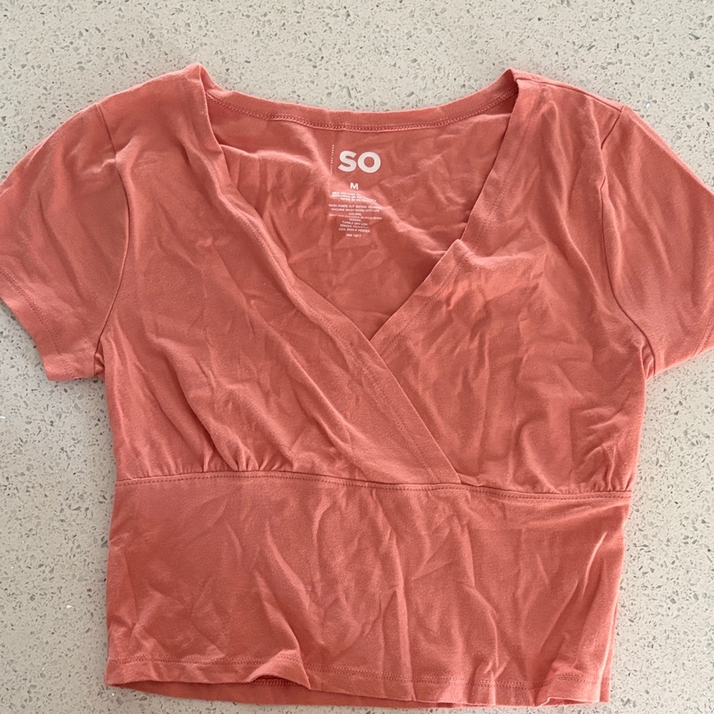 SO Women's Peach Wrap Blouse